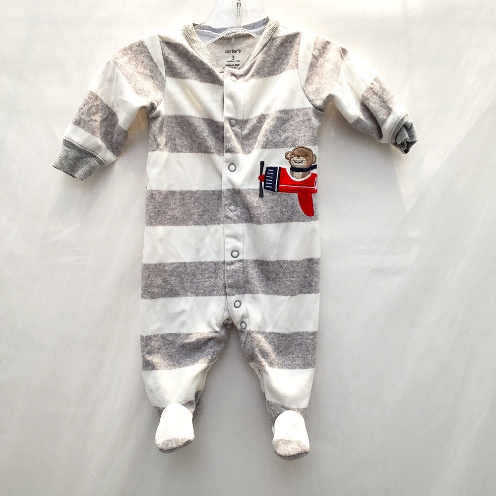 Carter's  Monkey in an Airplane Fleece Footed Pajamas